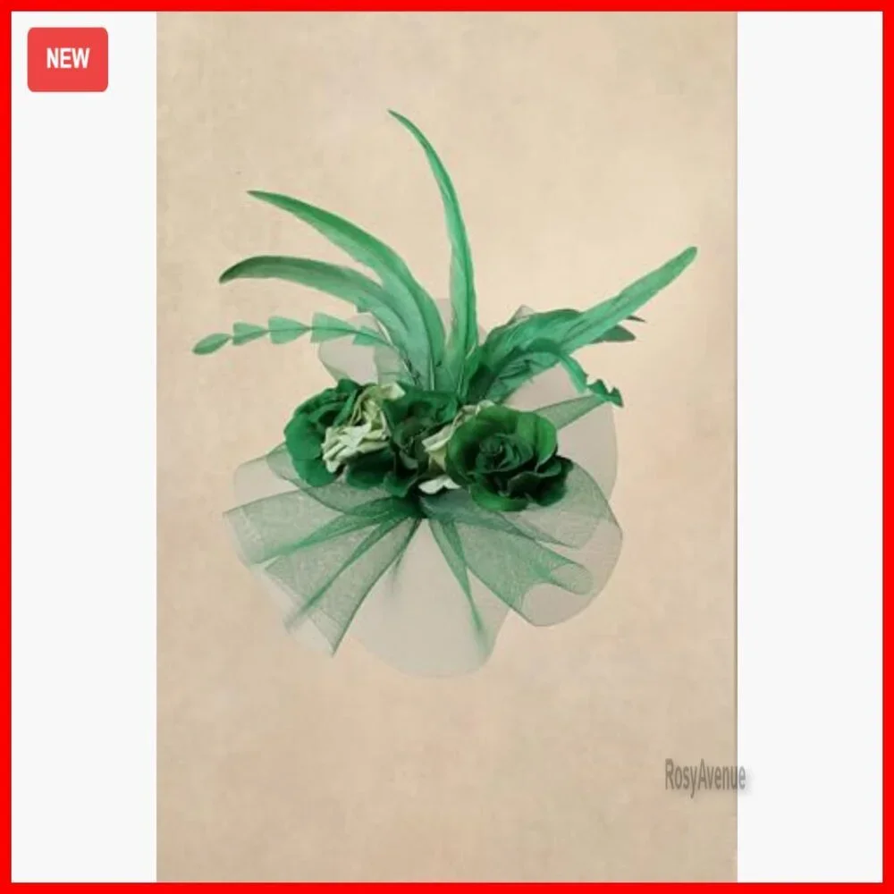 Tulle Feathers Fascinator Derby Hat with Hair Clip Headband for Tea Party